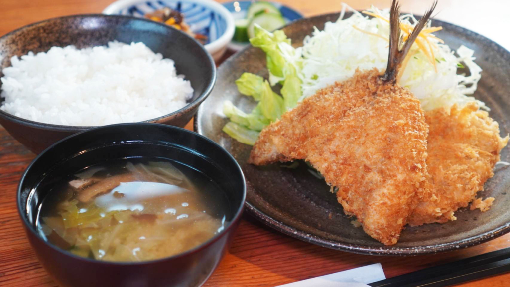 アジフライ定食